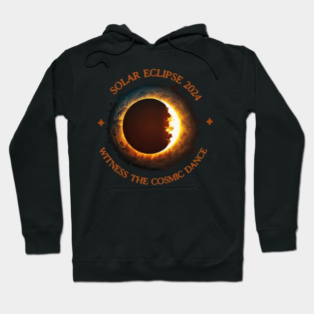 Solar Eclipse Witness the Cosmic Dance Hoodie by Oaktree Studios